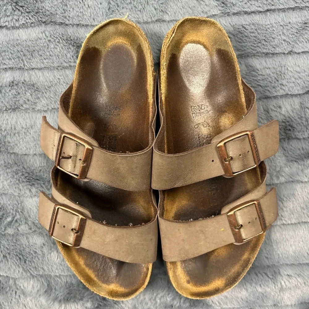 Birkenstock Arizona Tobacco Brown Oiled Leather Sandals EU 41 Mens 8